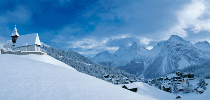 Switzerland Holiday Winter Alpine Scene