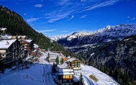 murren village after fresh snow