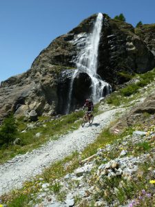 guided mountain bike groups in the alps single rider