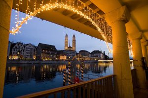 zurich river archway