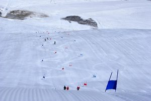 summer ski training on the zermatt glacier