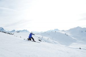 diablerets skiing in the snowy swiss village