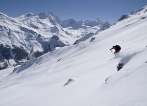 Skiing in Zinal, Switzerland